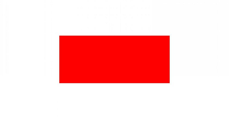 Balise rectangle rouge rogné