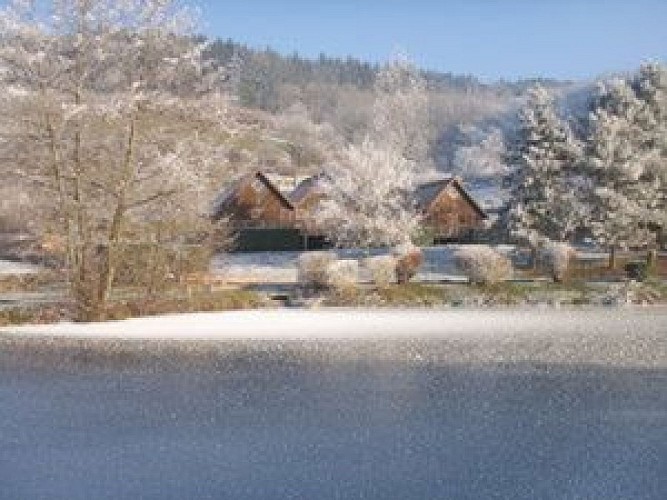 Plan d'eau de Trades en hiver