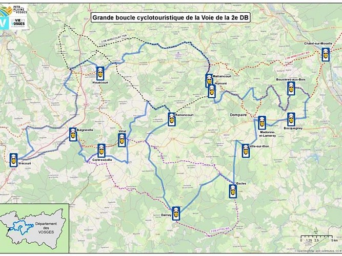 BOUCLE CYCLOTOURISTIQUE : LA VOIE DE LA 2ÈME DB DES VOSGES