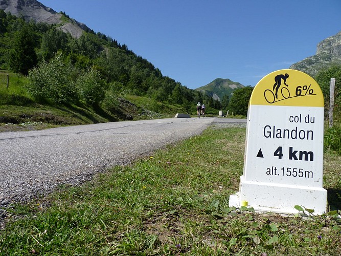 Cycling up Col du Glandon