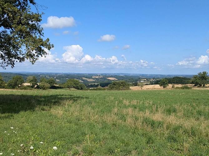 Glanges sentier du Theillaumas vue horizon