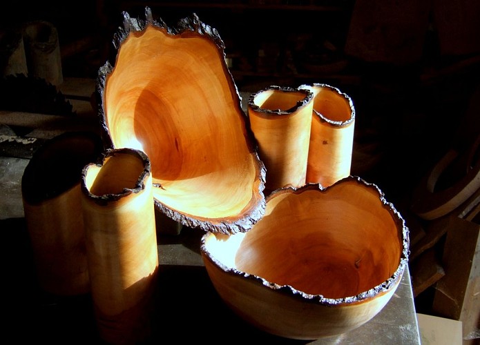 Saladiers + vases de Bois Tournés