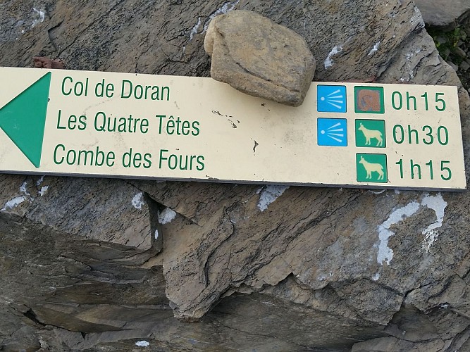sentiero pedonale: le Quatre Têtes da Doran (2364 m)