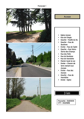 Promenade 1, départ église Acosse