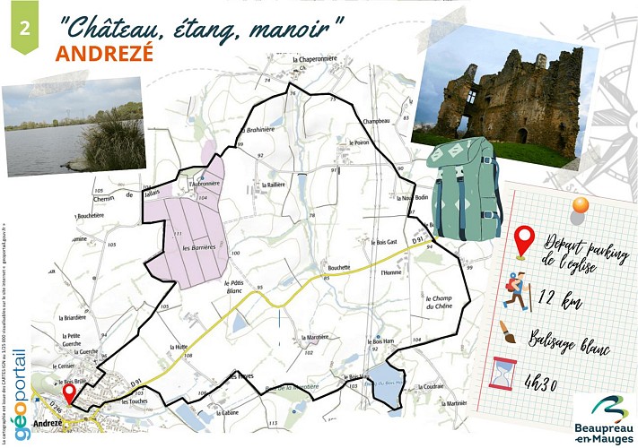 Randonnée "Château, étang et manoir"