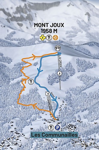 Itinéraire de ski de randonnée - Les Communailles / Télésiège de la Croix