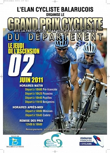 Grand Prix Cycliste du Département avec la participation de la ville de BALARUC LE VIEUX