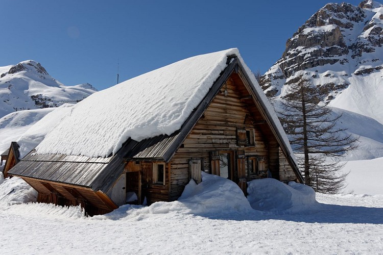 Salita con le racchette da neve al rifugio Chardonnet