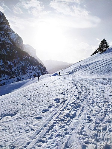 Les Fonts de Cervières on snowshoes