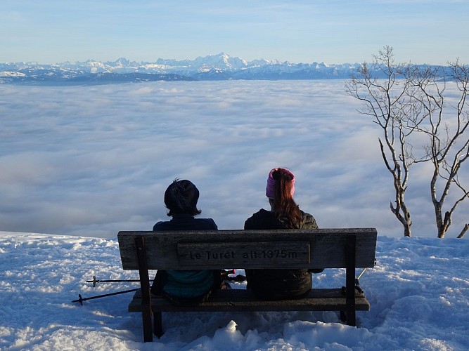 Schneeschuhpfad von La Faucille nach Le Turet