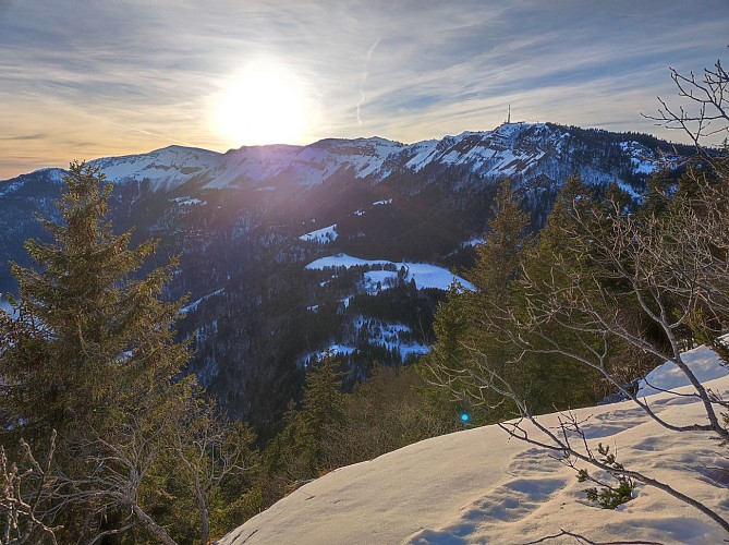 Schneeschuhpfad von La Faucille nach Le Turet