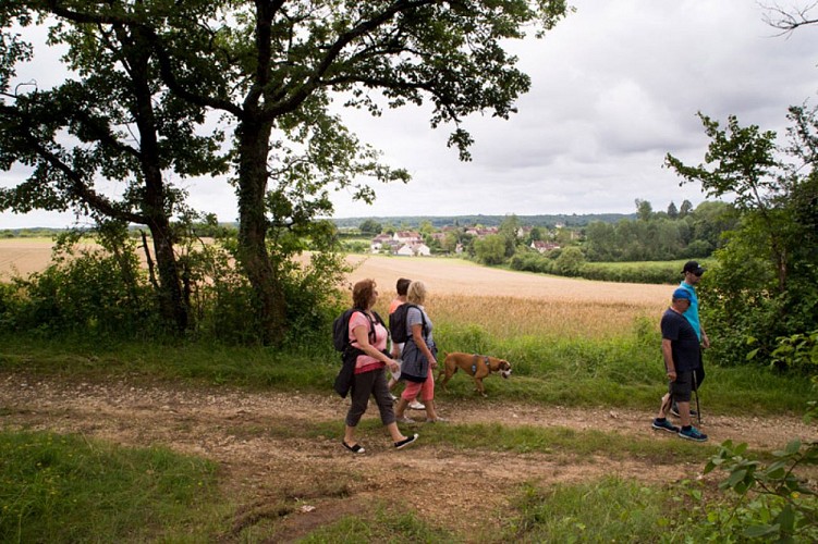 Balade en bord de Creuse - Vue sur le hameau des Chézeaux