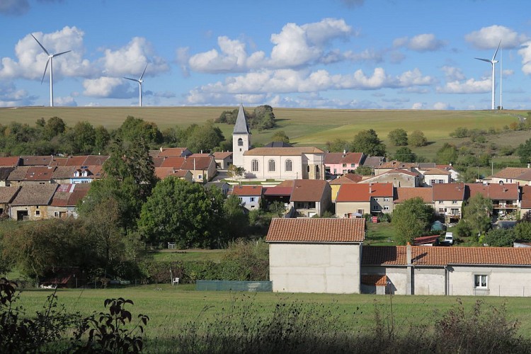 Les éoliennes de Laneuville au Rupt  parcours 1