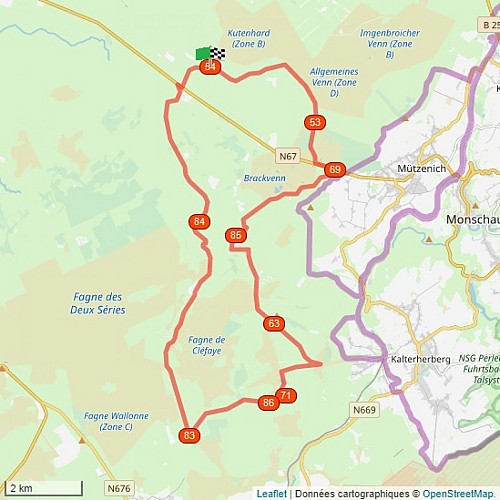 Map - Cycling and hiking tours - Fens and Schwarzsee