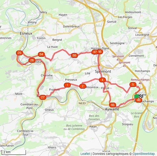 Carte - Balades en boucle - La route des carrières