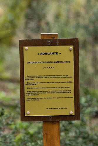Du parc à la forêt - Plaque commémorative
