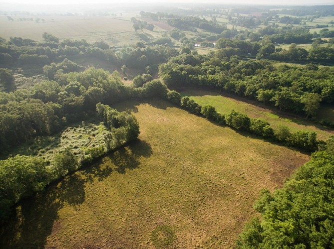 La vallée de la Benaize - Vue du ciel