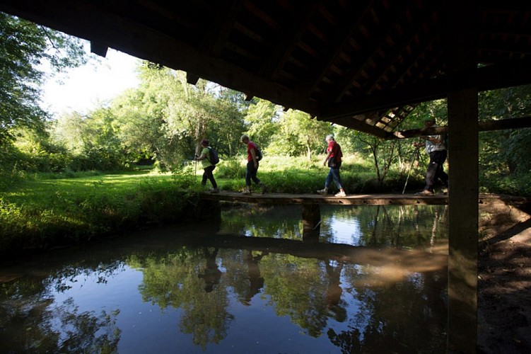 Passage près du lavoir de Oulches