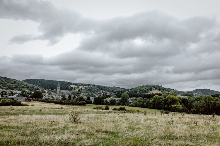 View of the village of Treignes