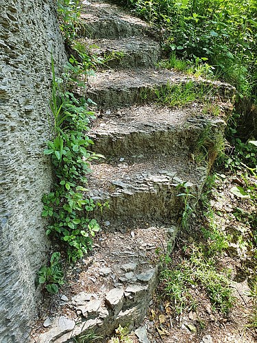 Rochehaut prom 29 escalier taillé roche mai 2020 AVilleval (7)