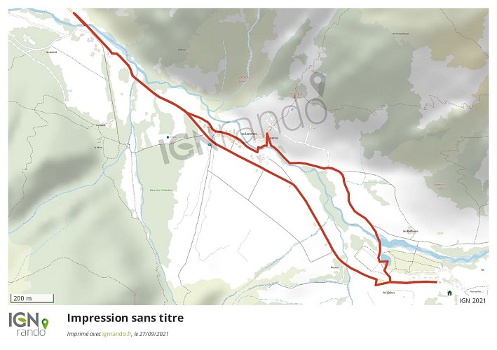 The Rosuel refuge from the Pont Baudin (winter)