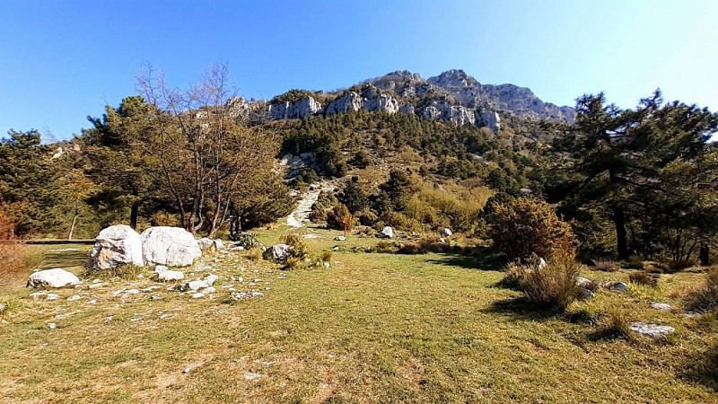 Cime de Baudon depuis le Col de la Madone de Gorbio