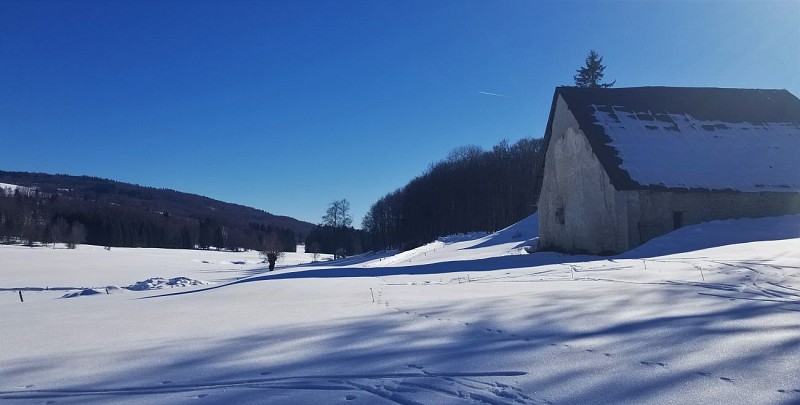 Snowshoeing trail: Groleaz