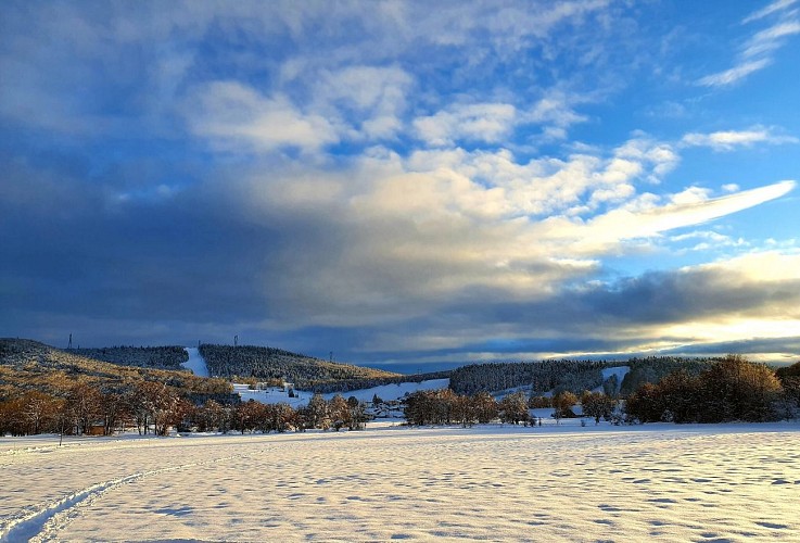 Cross country track on Plateau de Retord: Le Tour du Retord