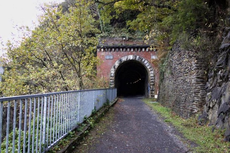 Passage sous l'ancien tunnel du cap d'Estang