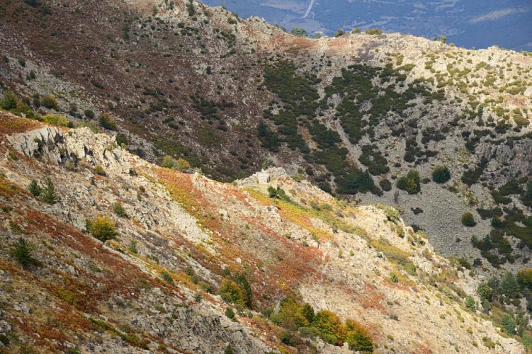 En contrebas, berg. Spinaraza