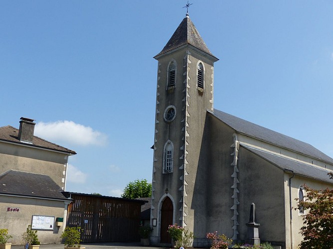Ouillon randonnée chemin des bergers église d'ouillon