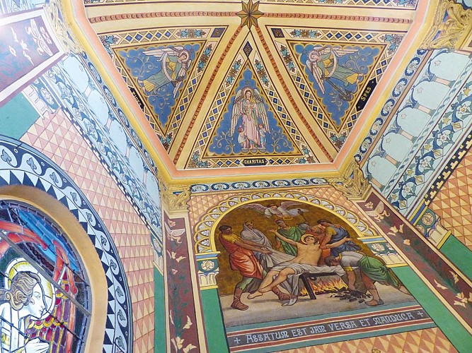 Ouillon randonnée chemin des bergers église d'Andoins