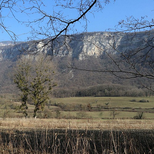 Vue du parcours en direction de Méry depuis les Marais Vuillerme