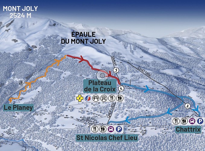 Itinéraire de ski de randonnée alpin - Le Planey / Porcherey