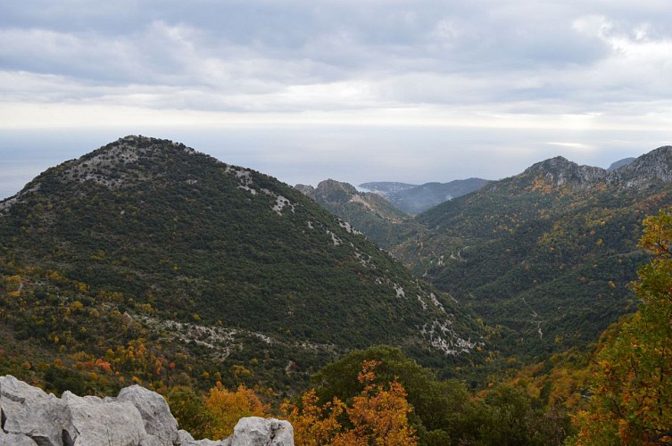 Pointe de Siricocca, Sainte -Agnès et le Cap Martin