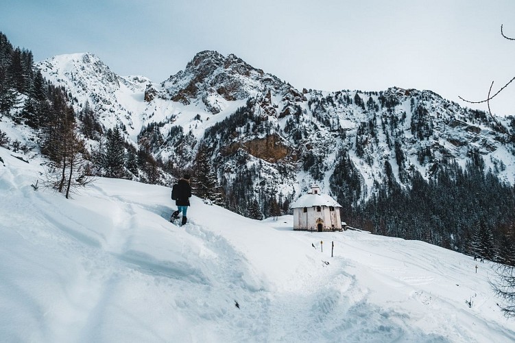 De Plan-Peisey à la Chapelle N D des Vernettes. (Hiver)