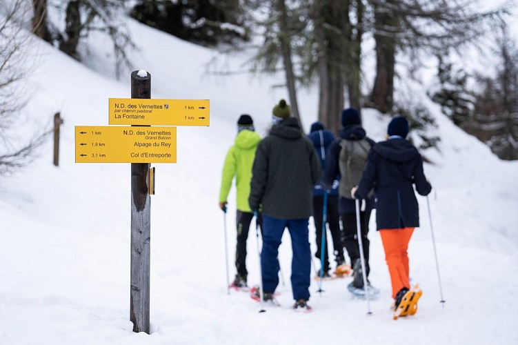 De Plan-Peisey à la Chapelle N D des Vernettes. (Hiver)