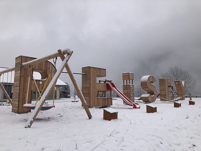 Tour du bois de l'Eglise de Peisey (Winter)