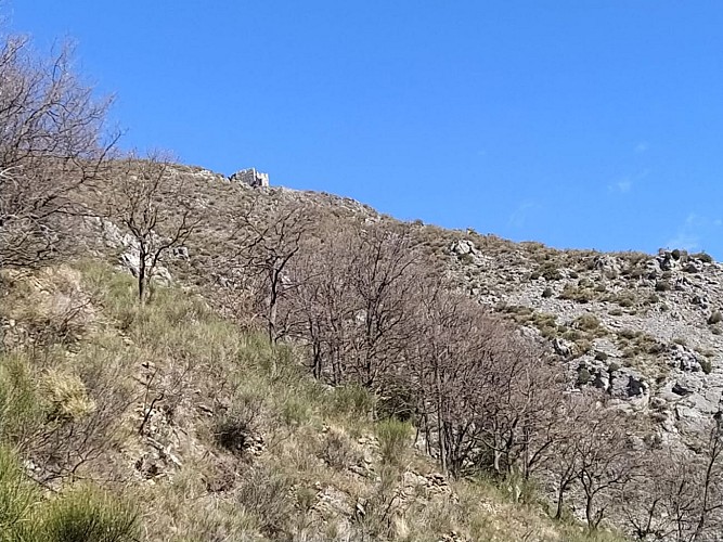 Sentier de Paspus vue sur le château de Malmort