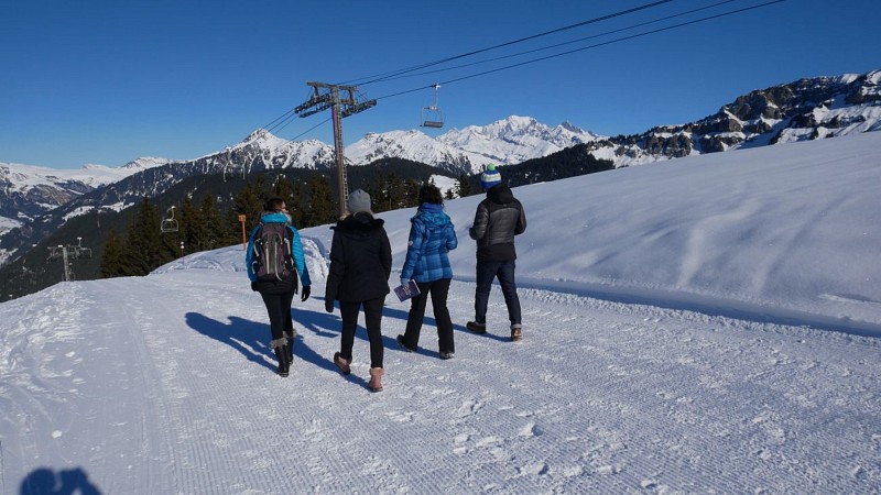 Parcours damé au Cuvy avec vue panoramique