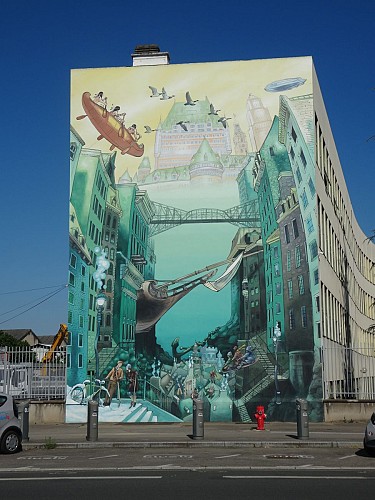 Lyon 8 - Tony Garnier - Fresques et murs peints des États-Unis