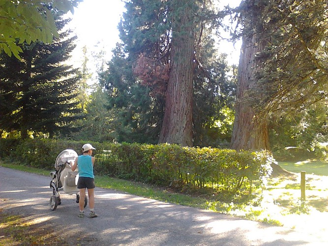 Balade en poussette Parc thermal Châteauneuf les Bains
