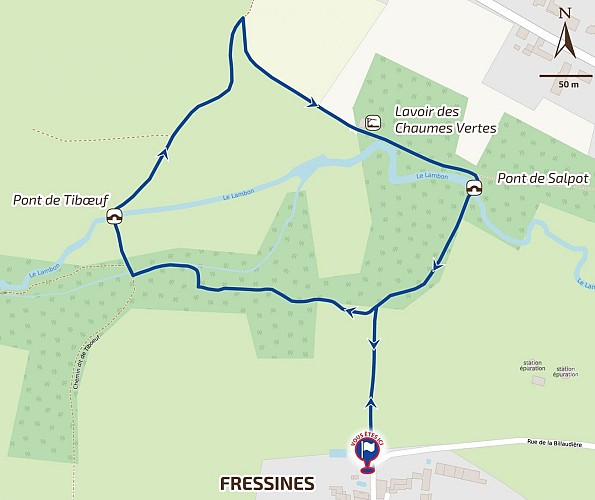 Détail planimètre du panneau de départ 2021, rue de la Billaudière