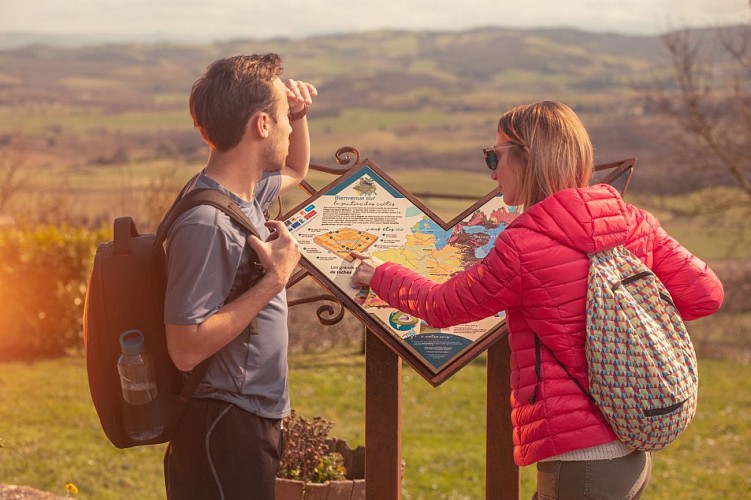Panneau de départ Sentier des Crêtes
