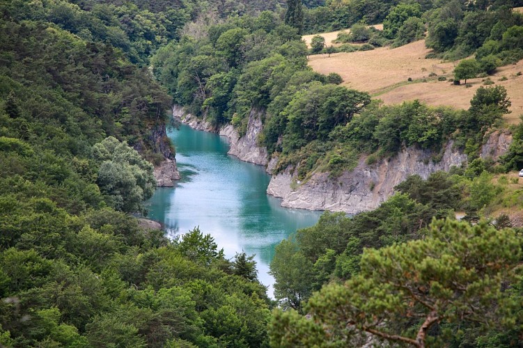 Le Drac en contrebas