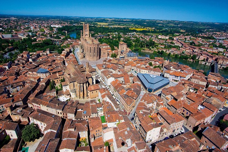 Vue aérienne de la Cité Episcopale Albi