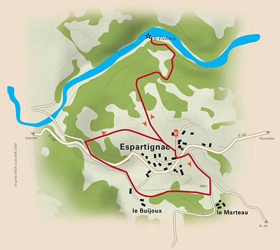 Circuit du P.O.C. au dolmen