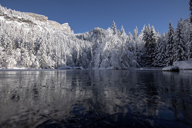 Lac Vert in winter