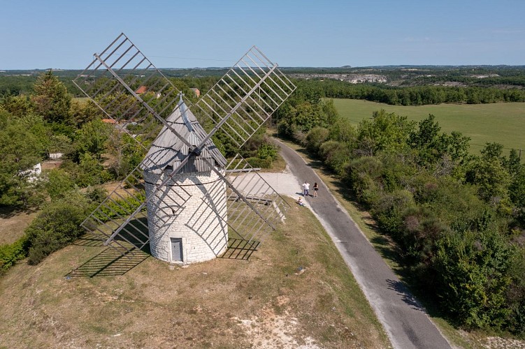 Vue drone du moulin de Boisse