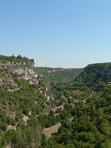 Rocamadour : Vue depuis la Vallée de L'Alzou